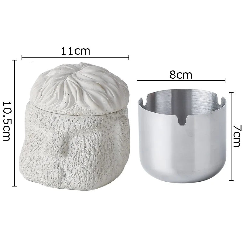 Afralia™ Abstract Figure Portraits Cement Ashtray Smoking Accessories Gift