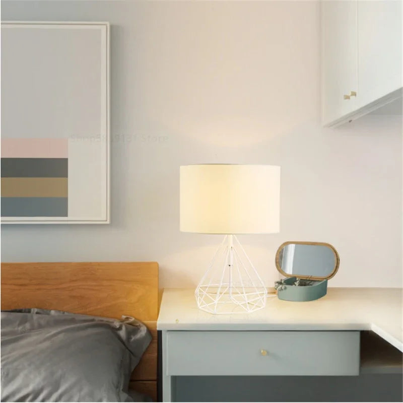 Afralia™ Geometric Table Lamp: Nordic Retro Design for Home Decor & Study Room Lighting