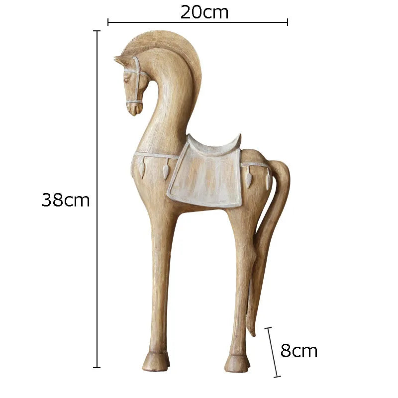 Afralia™ Resin Horse Statue Creative Artwork Desk Decoration Modern Home Decor
