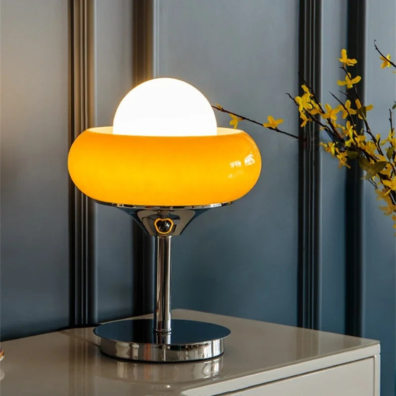 Afralia™ Nordic LED Egg Tart Table Lamp for Chic Bedroom, Living Room, and Study Lighting