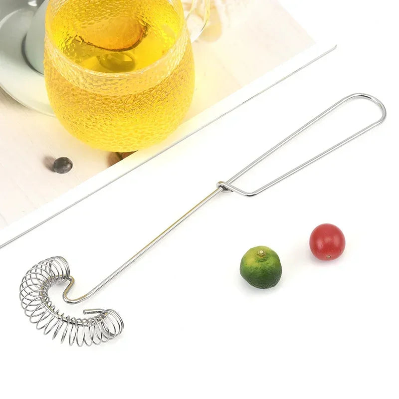 Afralia™ Stainless Steel Egg Beater Whisk Mixer for Kitchen - Spring Coil Hand Tool