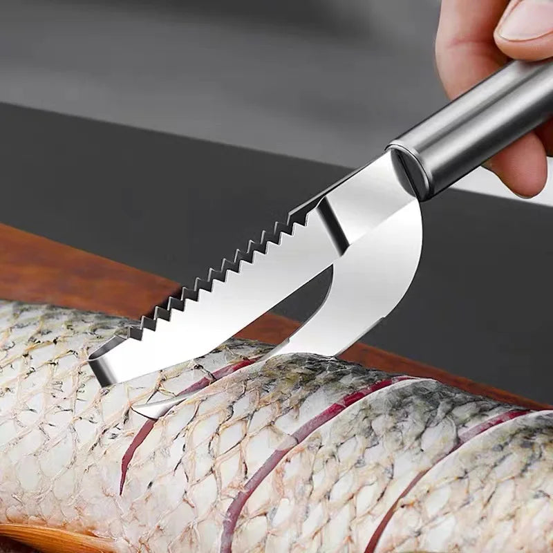 Afralia™ Fish Scale Scraper Brush Grater - Fast Seafood Peeler Tool for Kitchen