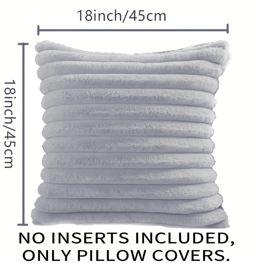 Afralia™ Faux Fur Striped Pink Throw Pillow Cover 18x18in for Home Decor