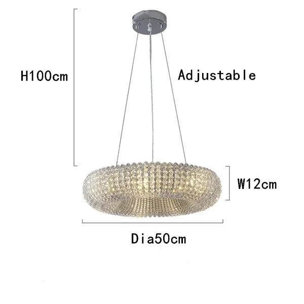 Afralia™ LED Crystal Chandelier: Luxury Lighting Fixture for Living Room, Dining Room, Bedroom, Hotel Lobby