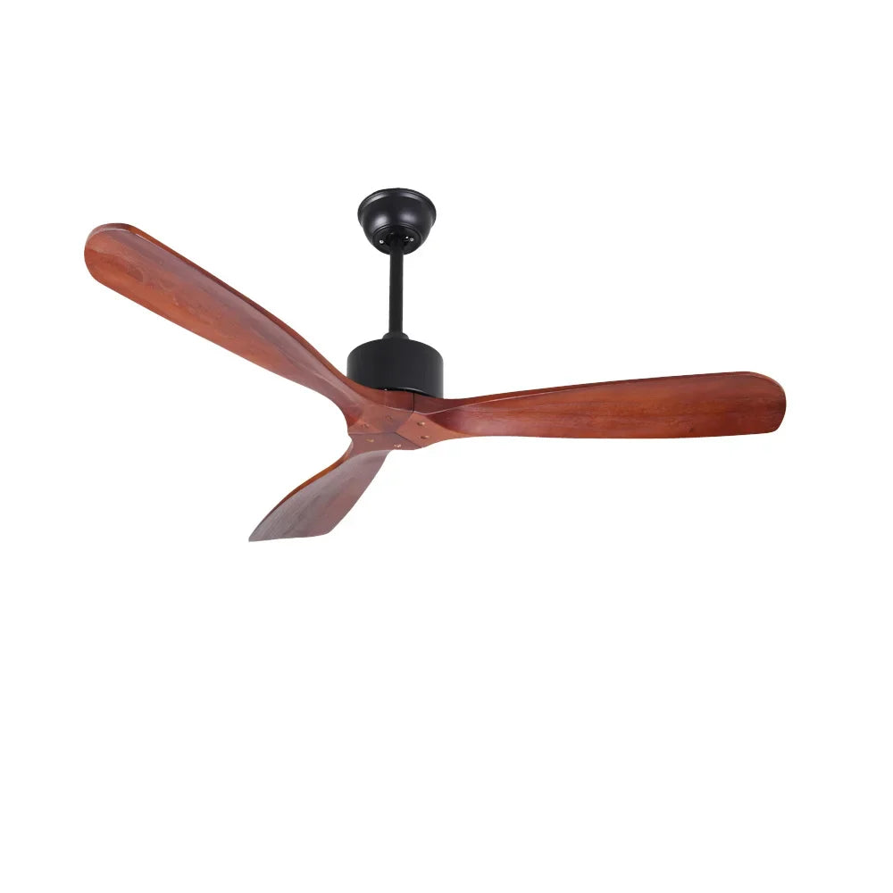 Afralia™ 52-Inch Vintage Wooden Ceiling Fan with Remote Control for Home and Loft