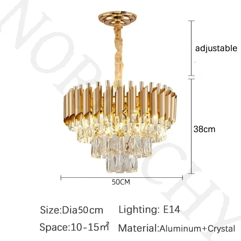 Afralia™ Modern Crystal Ceiling Chandelier LED Pendant Lamp for Home Decor Lighting