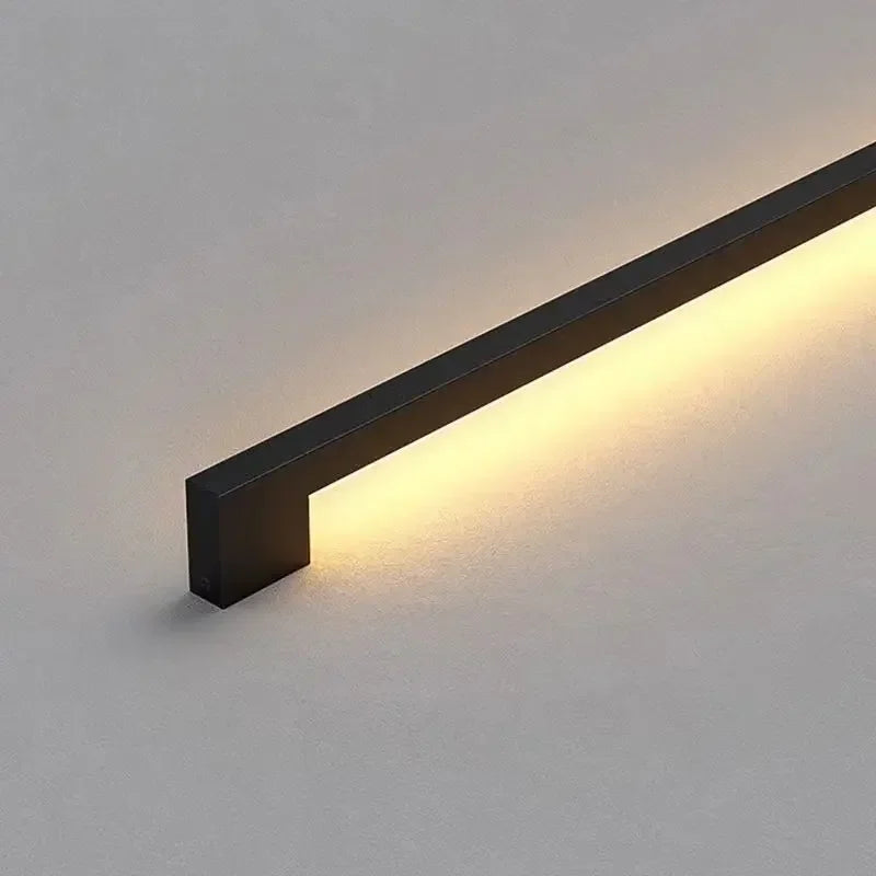 Afralia™ Nordic LED Wall Lamp for Indoor Living Room Bedroom - Long Minimalist Design