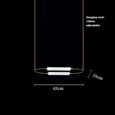 Afralia™ LED Dimmable White Clips Gold Chandelier - Minimalist Art Deco Style