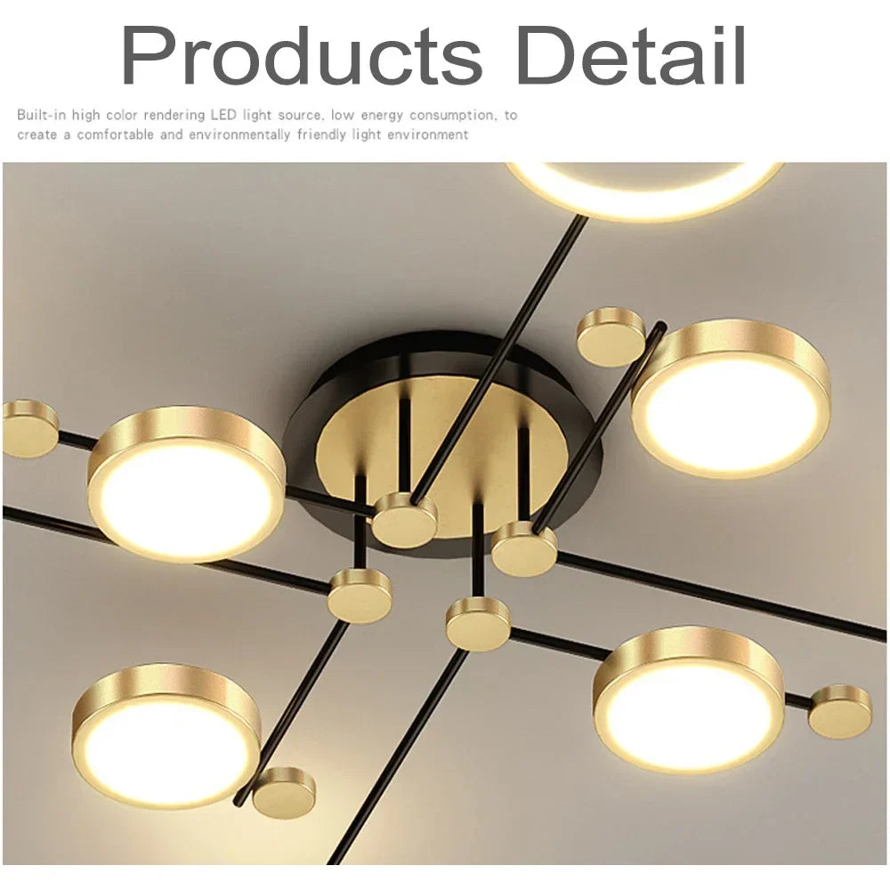 Afralia™ Nordic LED Pendant Light Chandelier with Remote Control, Dimmable Ceiling Fixture