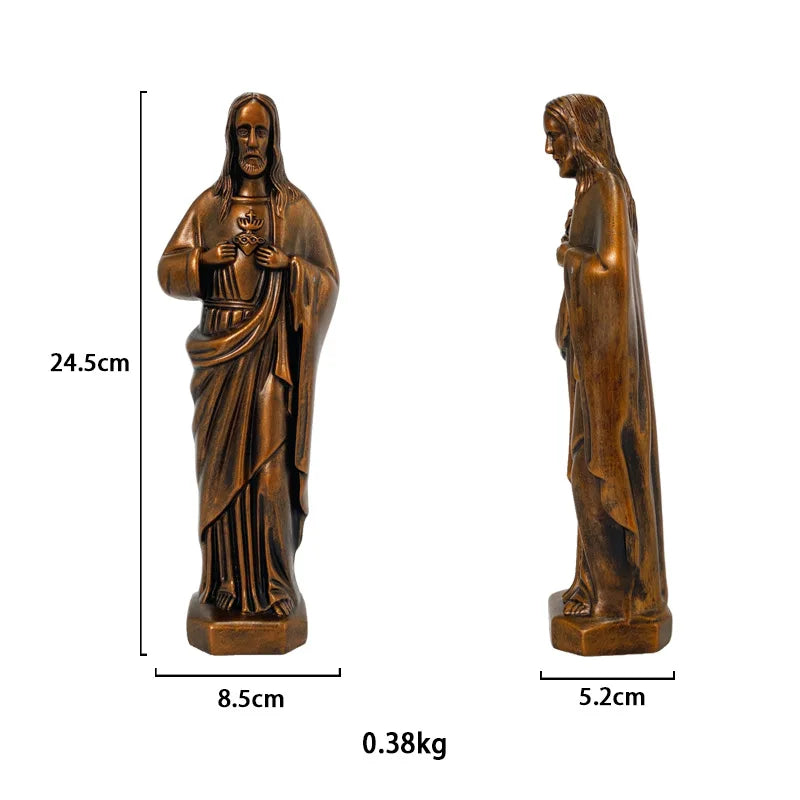 Afralia™ Holy Father Catholic Statue Christ Sculpture Home Decor Figurine