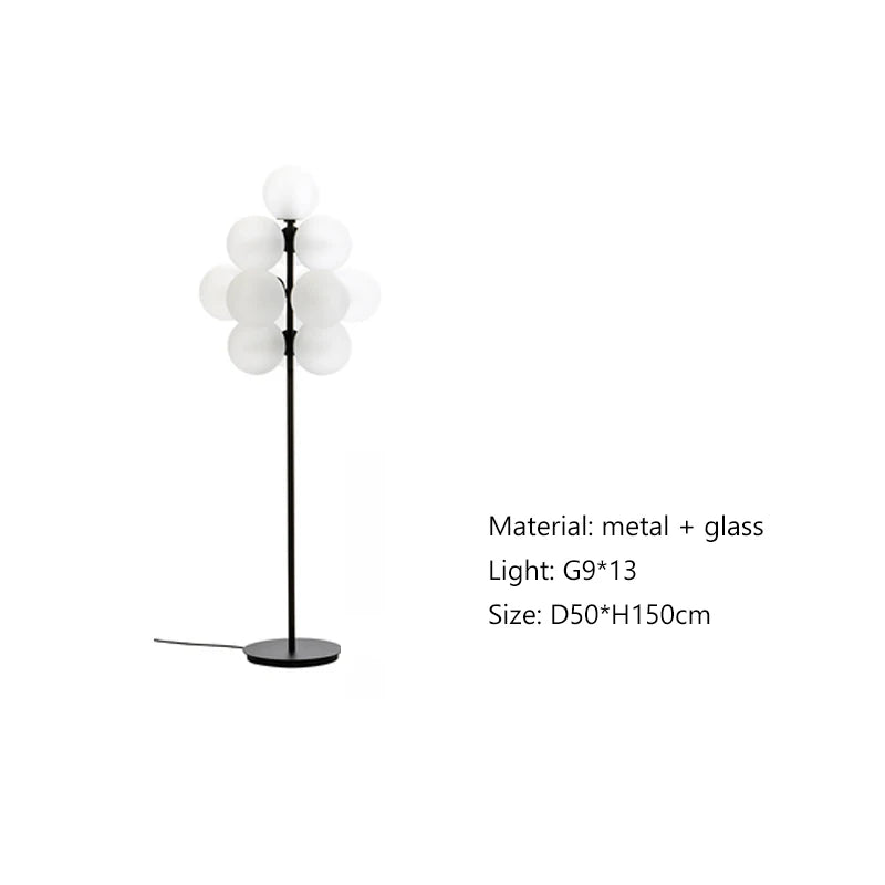 Afralia™ BubbleGlass LED Floor Lamp for Nordic Minimalist Living Room & Bedroom Home Decor