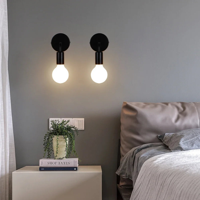 Afralia™ Retro Industrial Bedside Wall Lamp