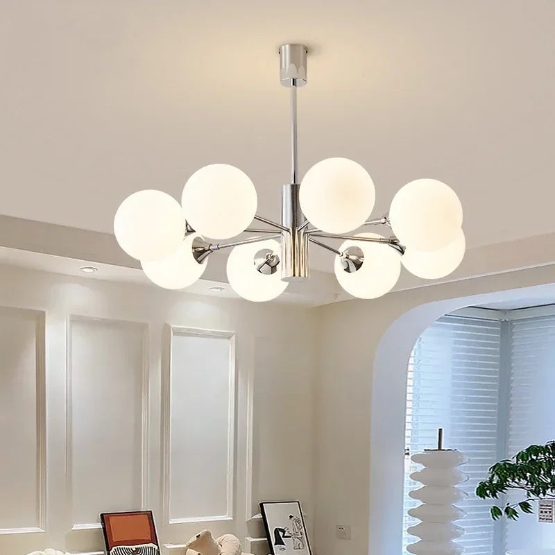 Afralia™ Nordic Modern Magic Bean Chandelier | Retro Bauhaus Style for Living Room, Study, Bar