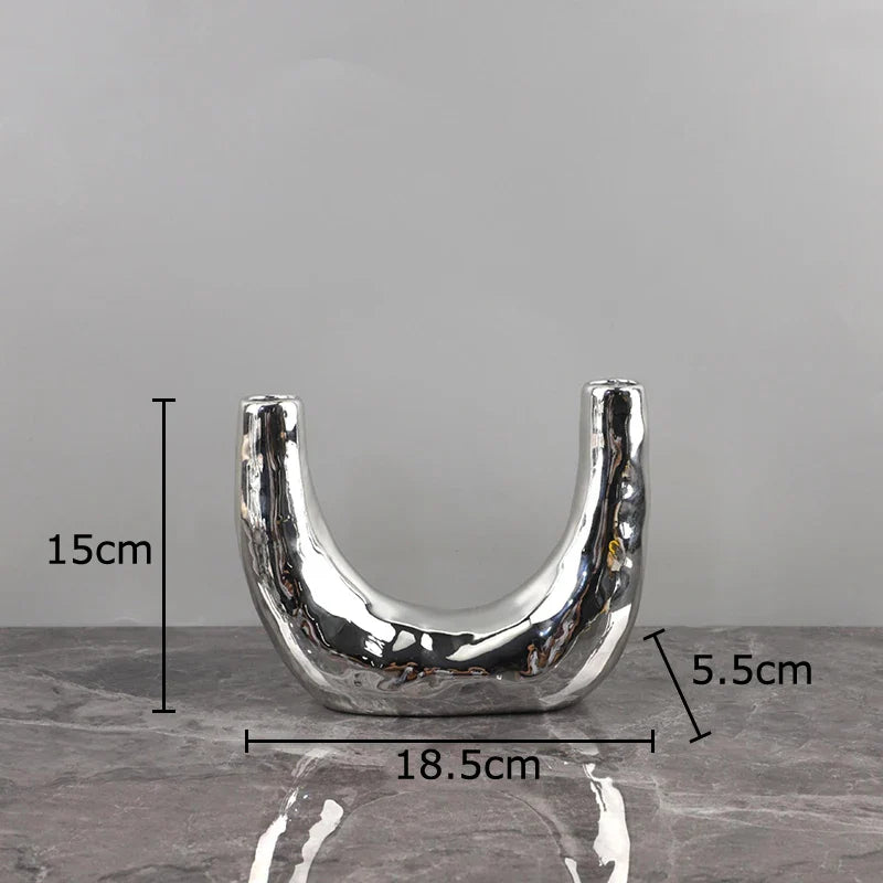 Afralia™ Silver Knot Candle Holder Desk Decoration Aroma Diffuser Home Container