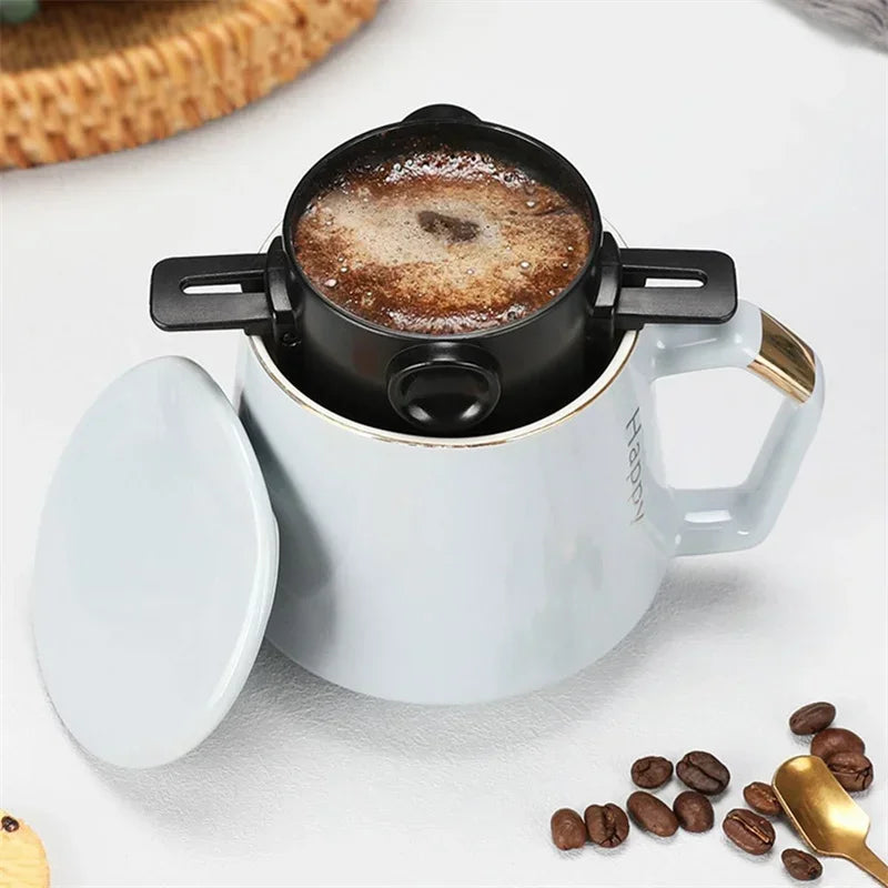 Afralia™ Pour Over Coffee Filter Cone for Hand Brewed Drip Coffee/Tea - Reusable Paperless Holder