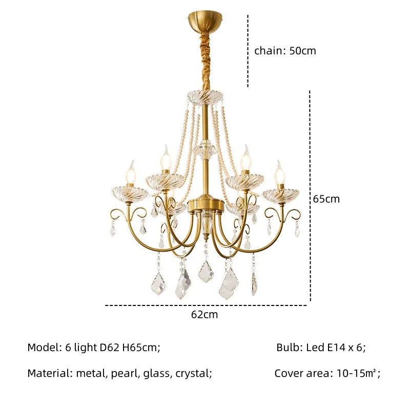 Afralia™ Crystal LED Chandelier Living Room Luxury Lighting E14 Pendant Lamparas