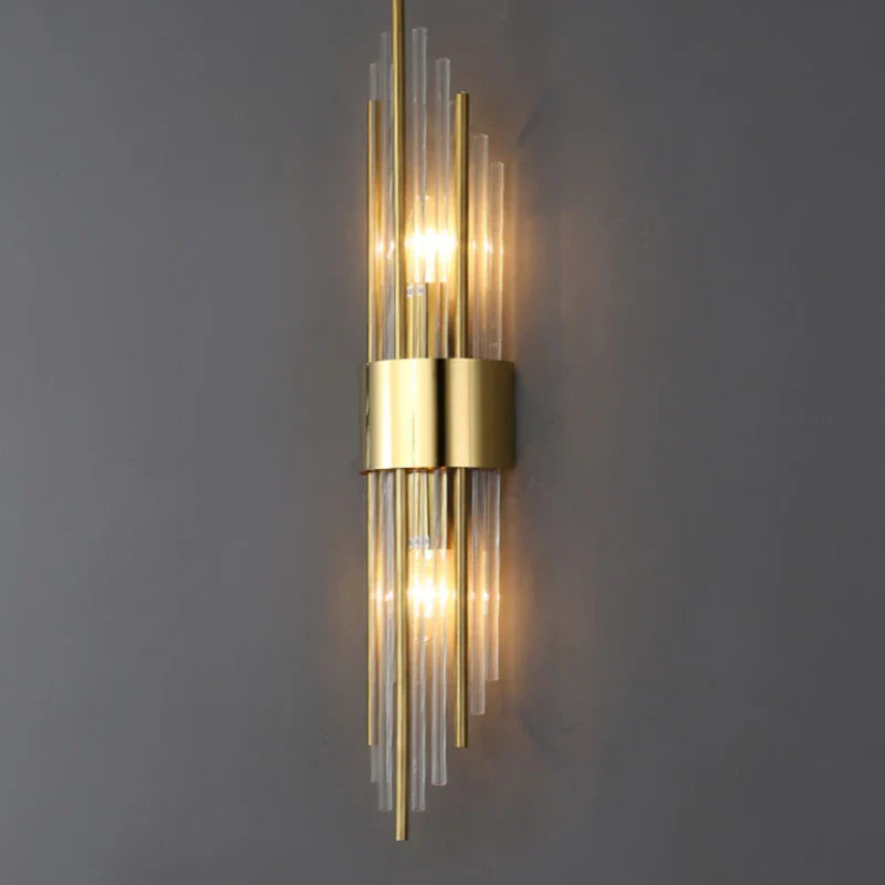 Afralia™ Crystal Copper Wall Lights: Postmodern Luxe Bedroom & Living Room Lighting