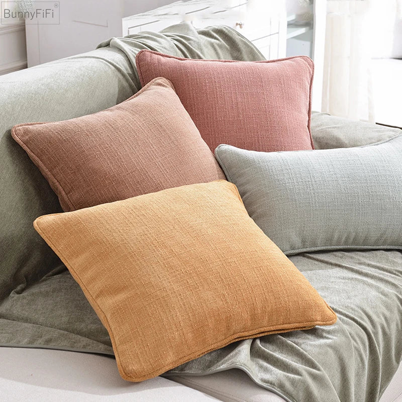 Afralia™ Cotton Linen Pillow Cover Set for Home Decor