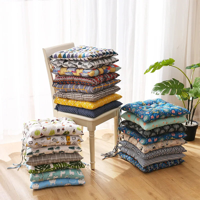 Afralia™ Square Cotton Upholstery Chair Cushion for Office, Home, Car, Garden, or Lounge