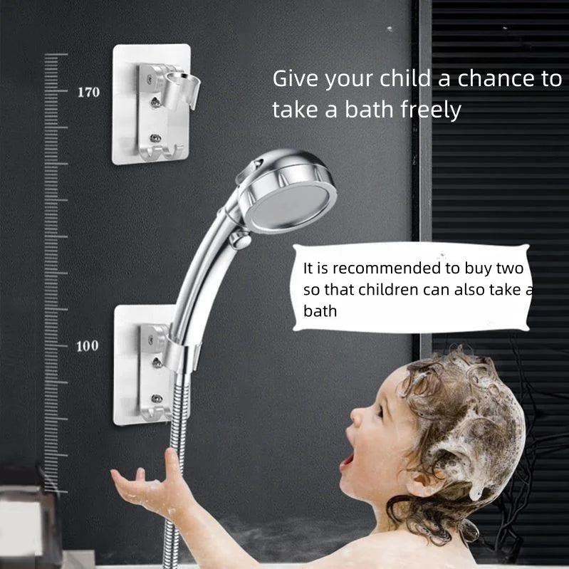 Afralia™ Shower Support with Adjustable Bracket, Suction Cups, and Self-adhesive Handle