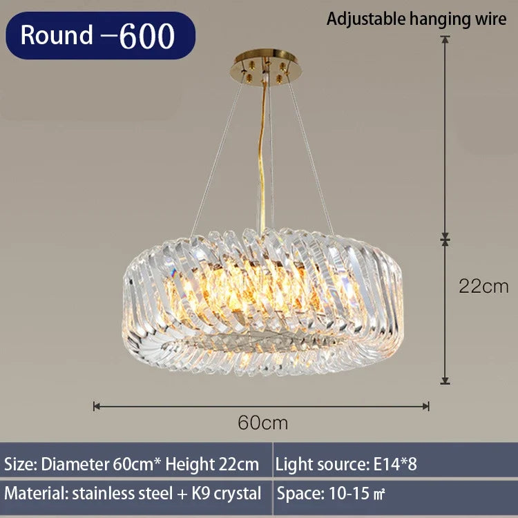 Afralia™ Modern Crystal LED Chandelier for Living Room and Bedroom Ceiling Lighting
