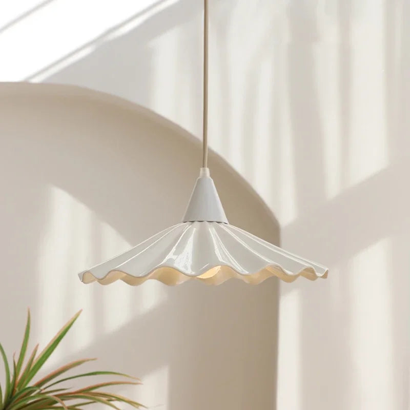 Afralia™ White Ceramic LED Pendant Lamps: Modern Hanging Lamp for Home Decor