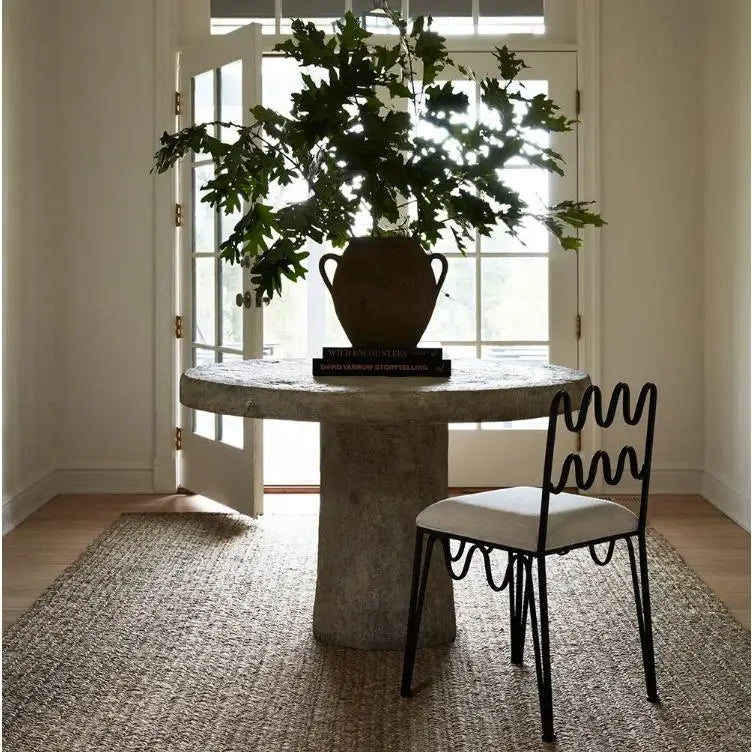 Afralia™ French Retro Wave Dining Table and Chair Set