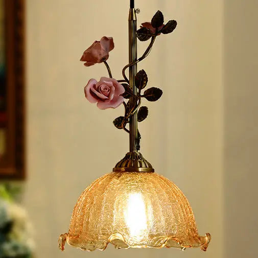 Afralia™ French Rose Copper Chandeliers: Elegant Vintage Pendant Lights for Home Decor