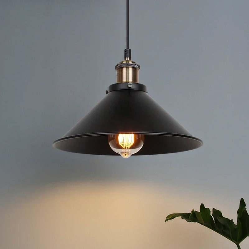 Afralia™ Retro Industrial Black Pendant Light for Kitchen & Restaurant