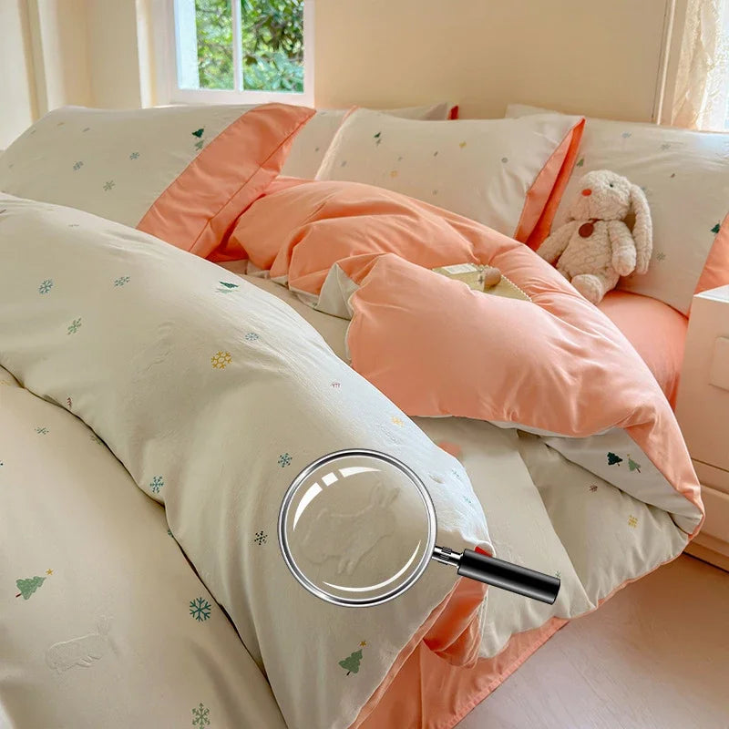 Afralia™ Soft 3D Printed Cartoon Bed Set - Double-Colored, Skin-Friendly Bed Linens for Adults