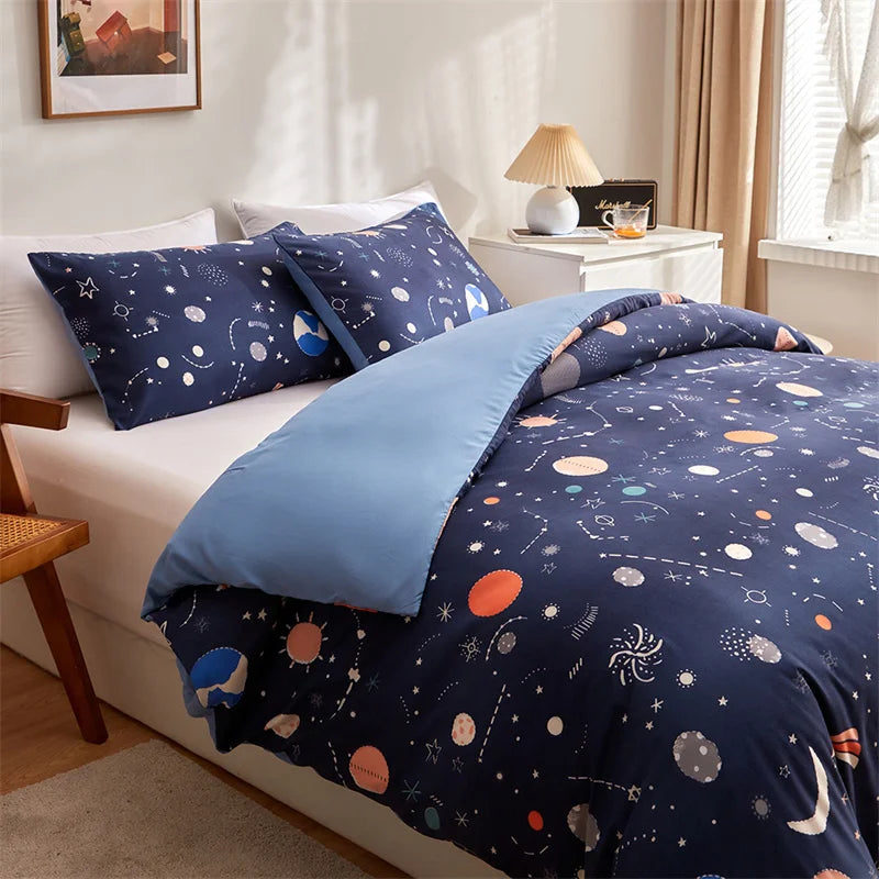 Afralia™ Cosmos Luminous Bedding Set King Queen Double Single Duvet Cover Dream Quilt