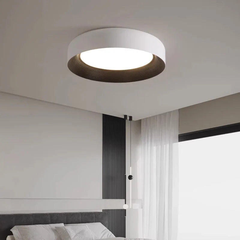 Afralia™ Nordic LED Ceiling Lamp: Modern Minimalist Black & White Light for Home Décor
