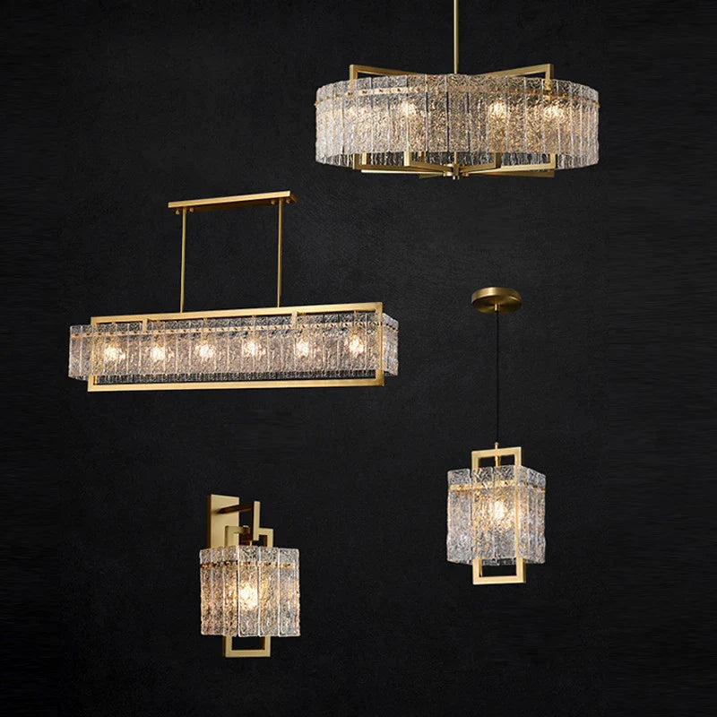 Afralia™ Copper Glass Pendant Light for Living Room & Foyer