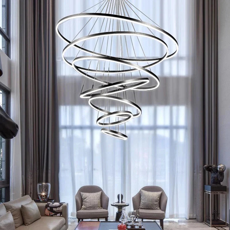 Afralia™ Modern Pendant Chandelier Indoor Ceiling Light LED for Living Room Dining Room