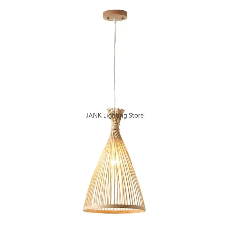 Afralia™ Rattan Bamboo Pendant Lamp: Handmade Indoor Decorative Lighting for Home, Hotel, Cafe