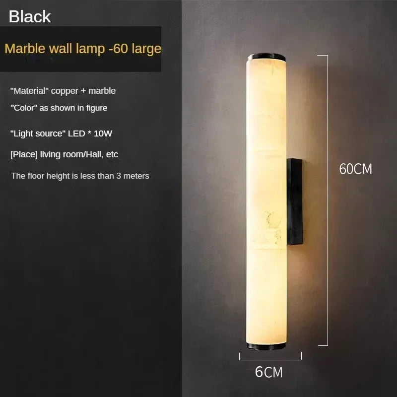 Afralia™ Copper Marble Wall Lamp Modern Luxury Living Room Bedroom Light