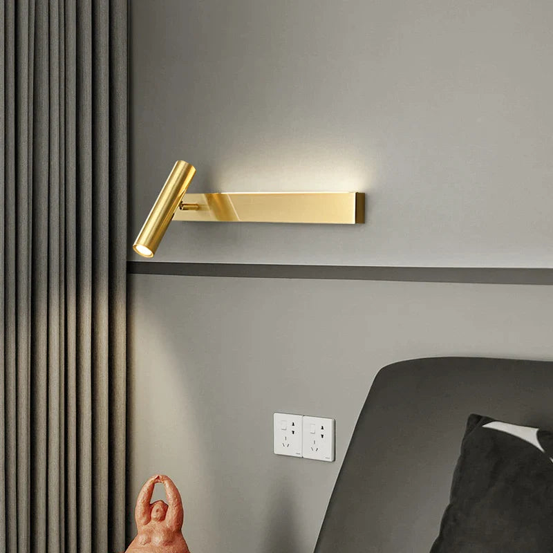 Afralia™ Copper Wall Light Nordic Style for Bedroom Bedside, Modern Minimalist Design