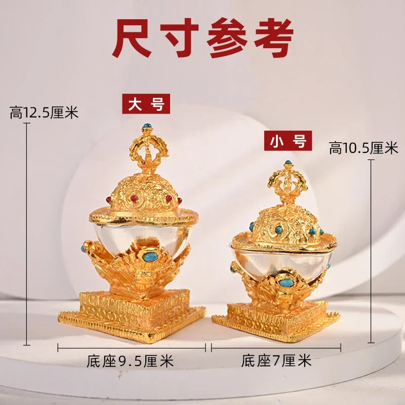 Buddhism Tantra Alloy Buddha Kapala-Bowl by Afralia™ in 2 Sizes
