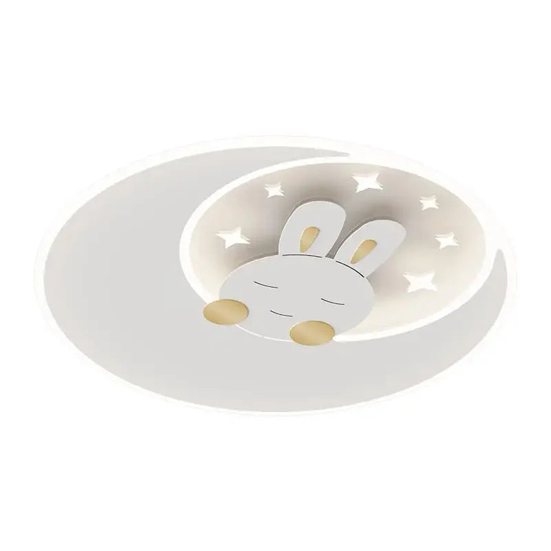 Afralia™ Cartoon Elephant Rabbit Ceiling Light for Kid's Room