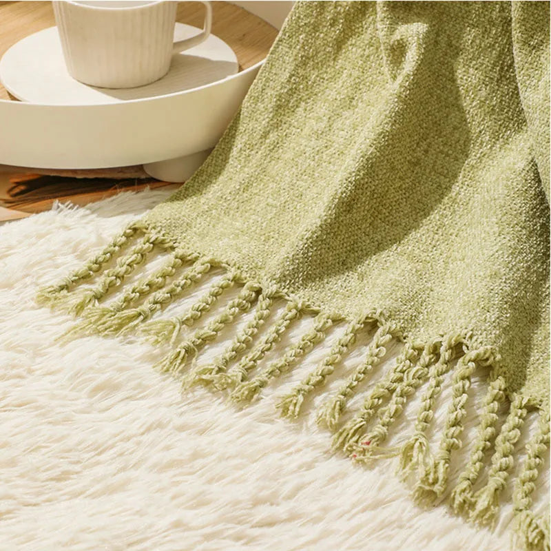 Afralia™ Nordic Chenille Throw Blanket: Stylish Boho Home Decor & Outdoor Camping Essential