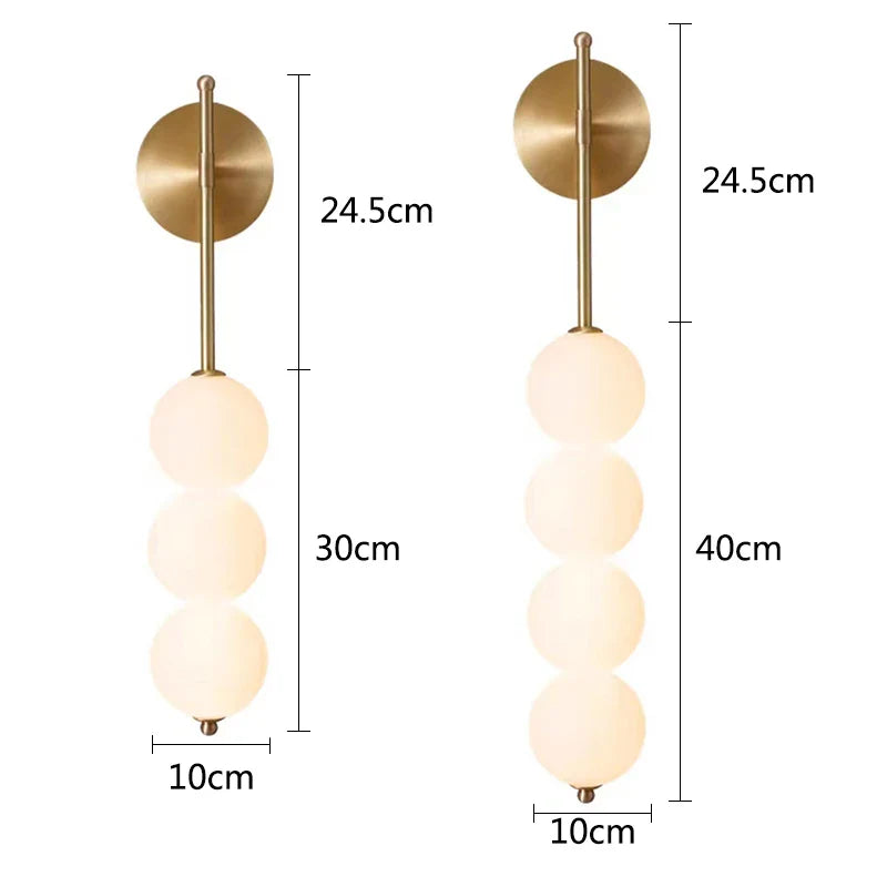 Afralia™ Glass Ball LED Wall Sconce for Modern Living and Dining Room Decor