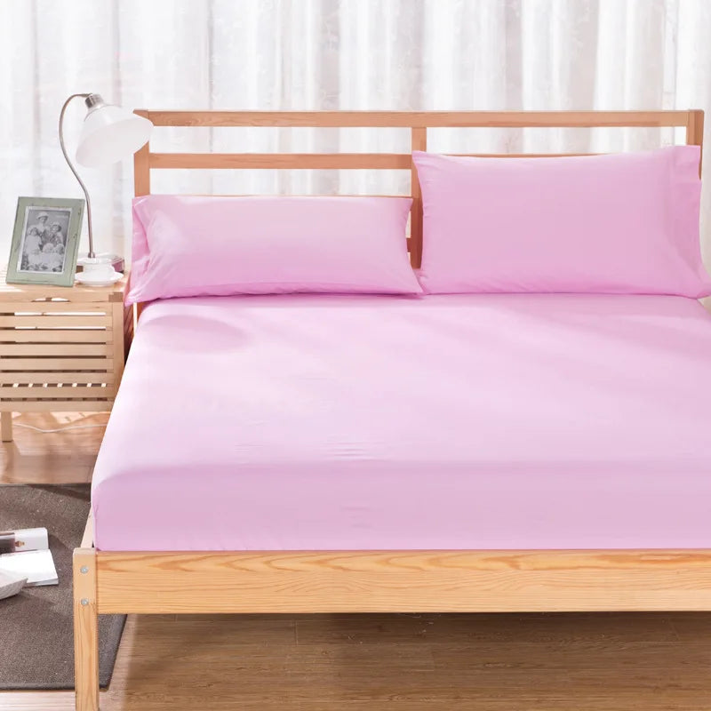 Afralia™ Soft Polyester Cotton Single Fitted Sheet Mattress Cover Bed Sheet