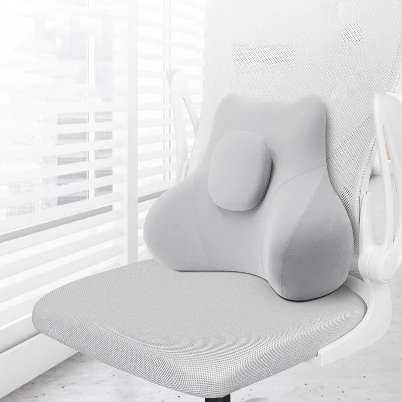 Afralia™ Memory Foam Lumbar Support Cushion for Office with Massage Convex Design