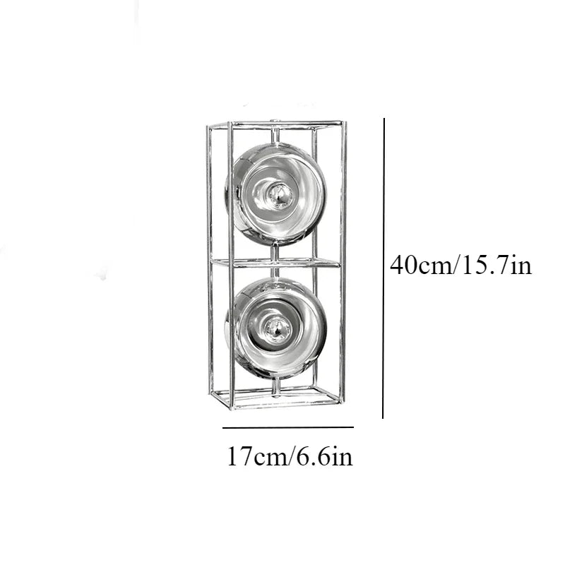Afralia™ Spherical Metal Floor Lamp with Shelves: Modern Chrome Atmosphere Lighting for Home