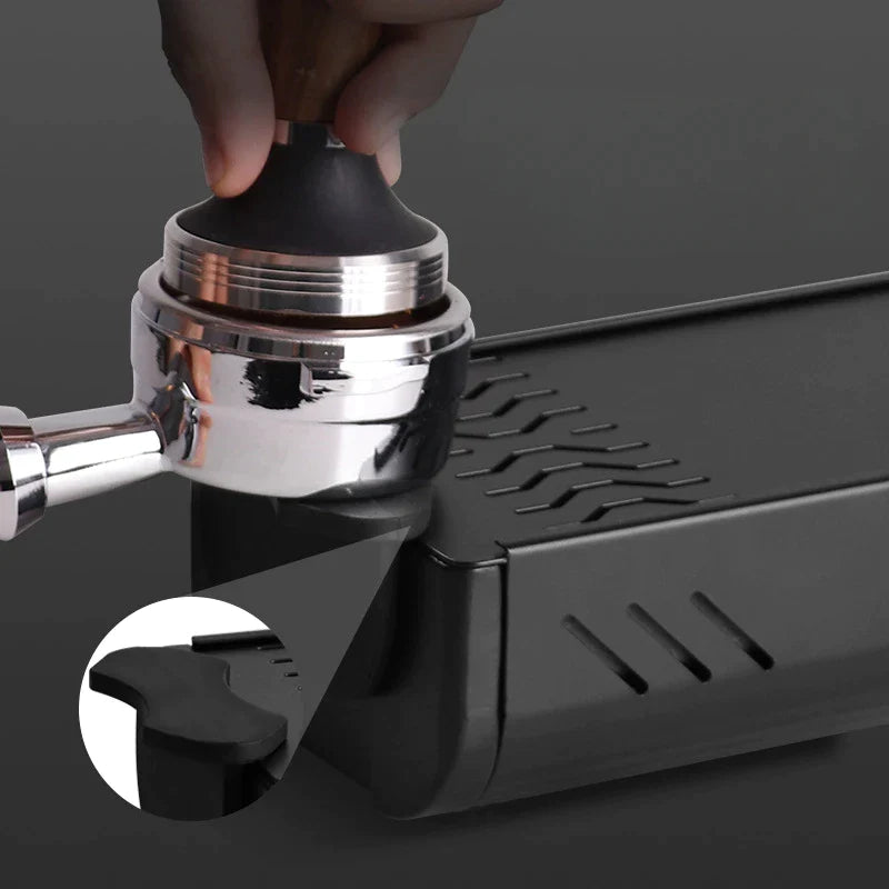 Afralia™ Espresso Knockbox Grounds Bin & Barista Tamping Station Tray