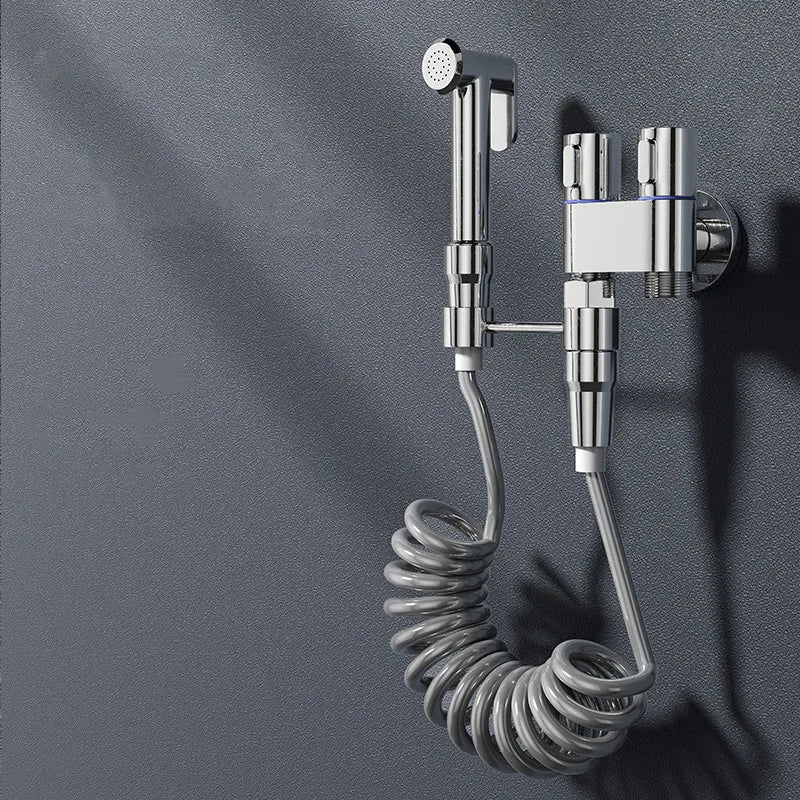 Afralia™ Brass Bidet Set with High Pressure Gun for Wall Mounted Toilets