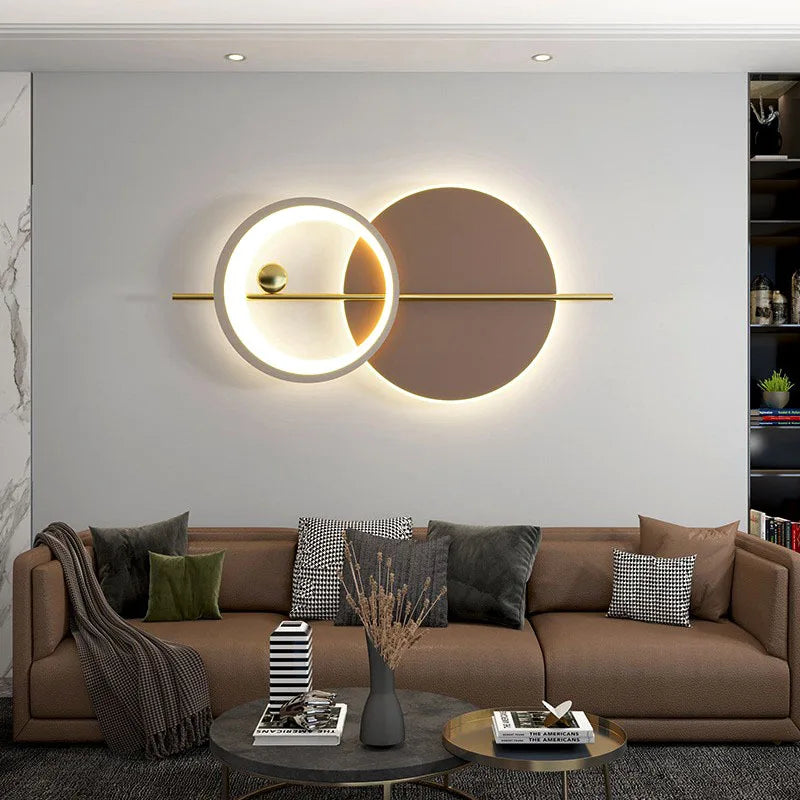 Afralia™ Modern LED Ring Wall Light for Living Room Bedroom Corridor Decor