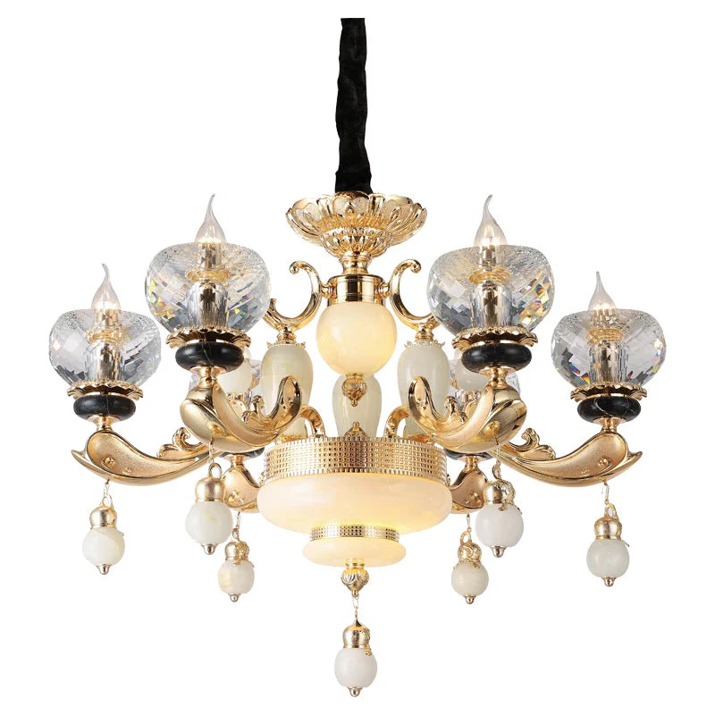 Afralia™ Crystal Chandelier: European Elegance for Living, Dining & Bedroom