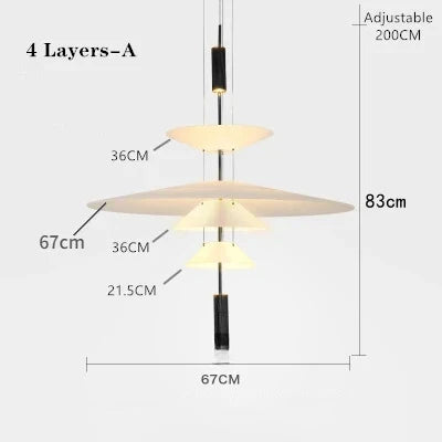 Afralia™ LED Saucer Pendant Light for Home Decor and Living Room