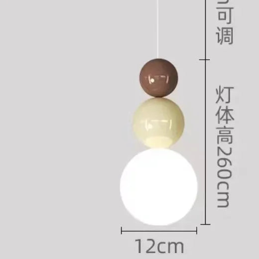 Afralia™ Nordic Three Ball Pendant Lamp Colorful Chandelier